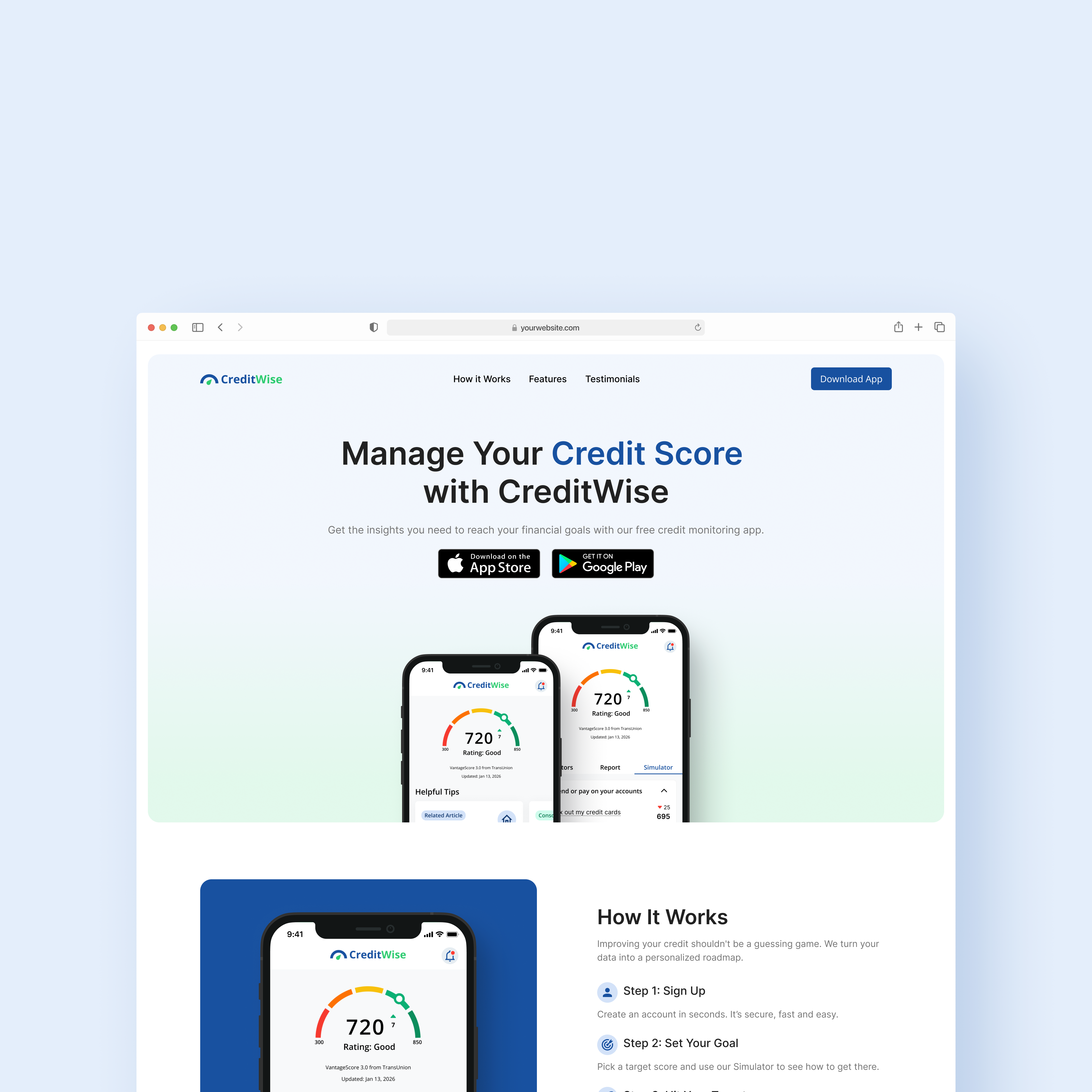 CreditWise Landing Page